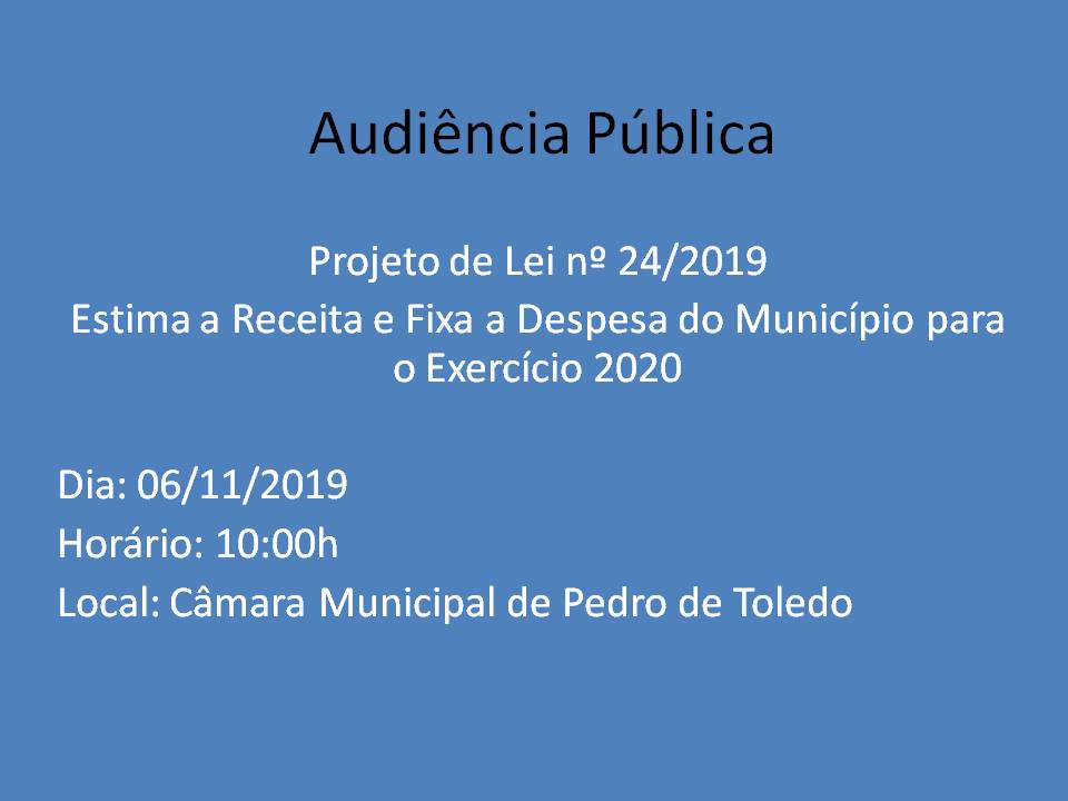 Audiência Pública
